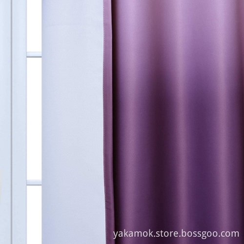 Purple Ombre Curtains with Rod Pocket